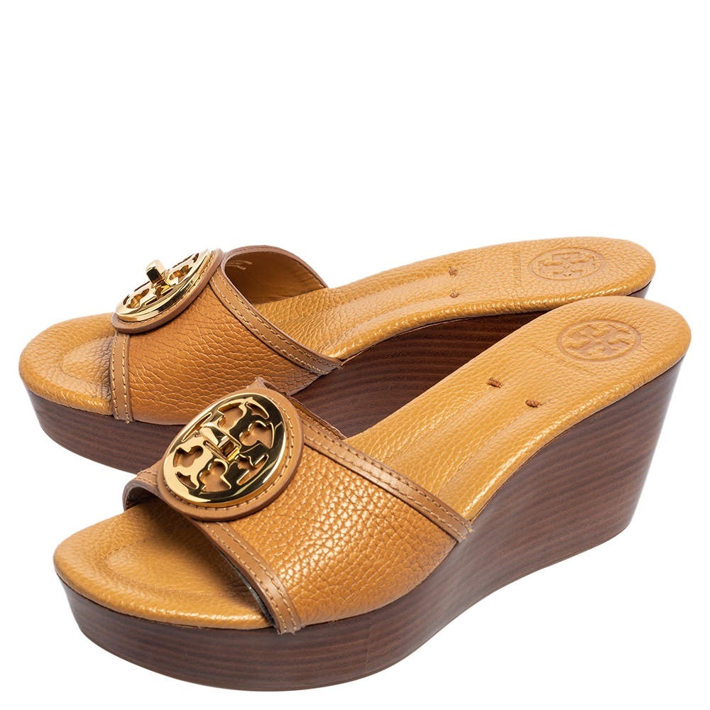 COPY - Women's Brown Selma Wedge Mules size 7,5